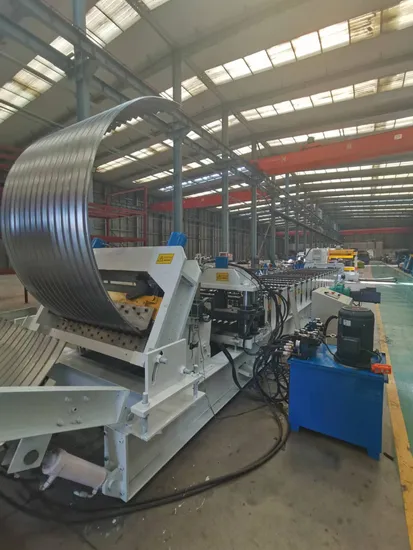 4mm Automatic Steel Silo Making Machine Corrugated Curved Panel Grain Bin Granary Roll Forming Making Machine