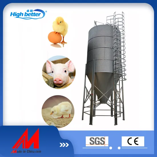 Factory Price Hot DIP Galvanized Steel Plate Feeding Bin Silo for Chicken 