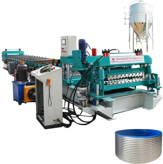 Granary Farm Corrugated Water Tank Grain Bin Storage Making Machine Steel Silo Panel Roll Forming Machine Silo Sheet Machine 