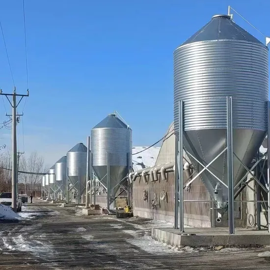 30t Cone Top Silo Galvanized Steel Plate Material Rainproof Structure 